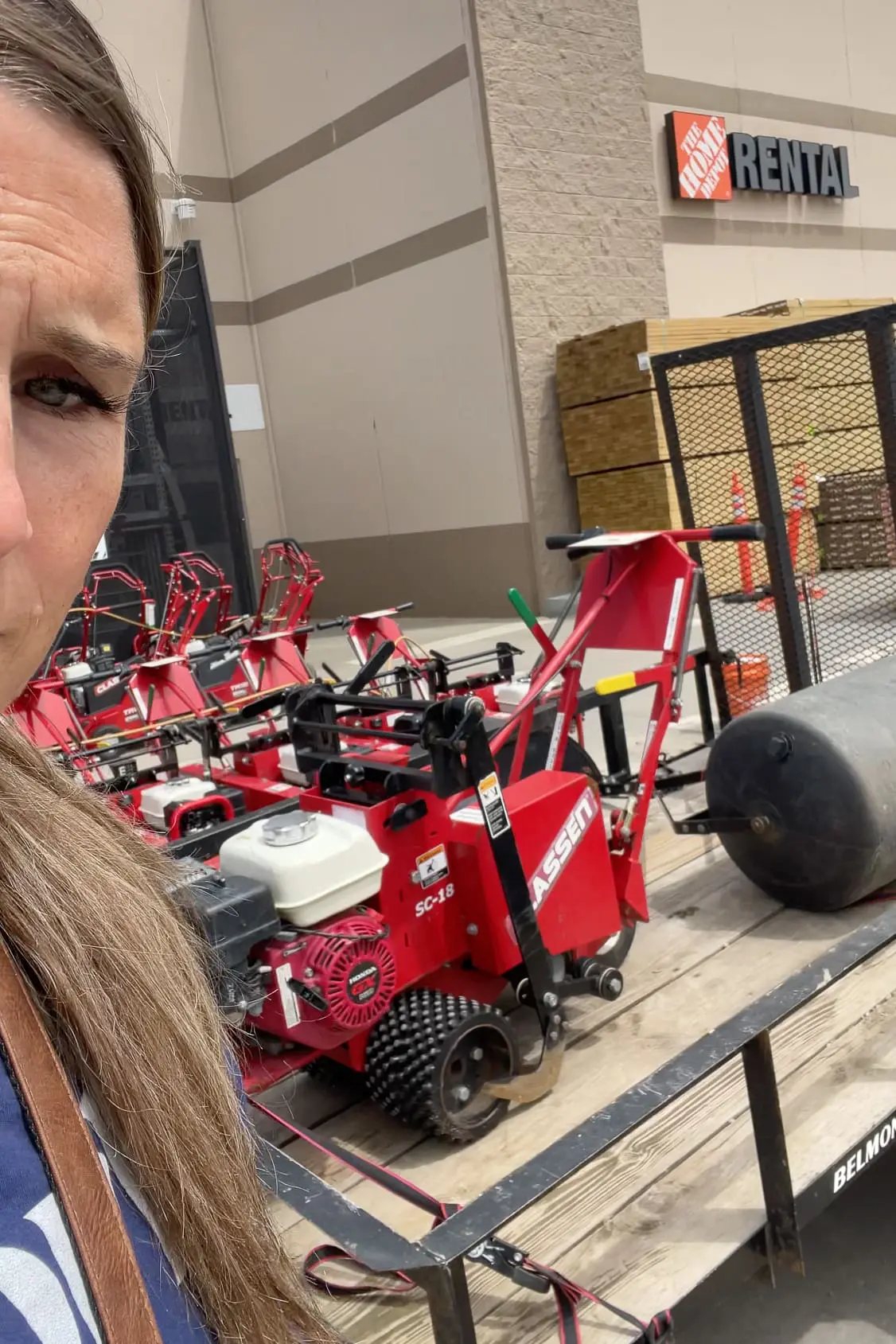 Renting tools from Home Depot.